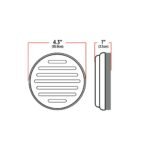 4" Clear Red Stop, Turn & Tail Round Flatline LED Light - 49 Diodes - Image 4