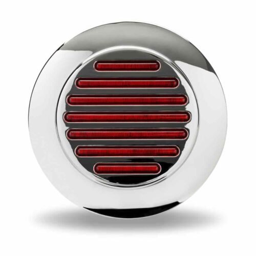 Turn & Tail to White Back Up Round Flatline Flange Mount LED Light - 49 Diodes-TLED-F4R1