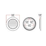 4" Red Stop, Turn & Tail to White Back Up Round Flatline Flange Mount LED Light - 49 Diodes - Image 3
