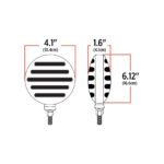 Clear Amber/Red Turn & Marker Double Face Round Flatline LED Light - 72 Diodes - Image 3