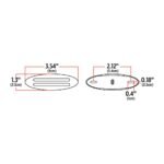 Clear Red Marker Mini Flatline LED Light - 8 Diodes - Image 3