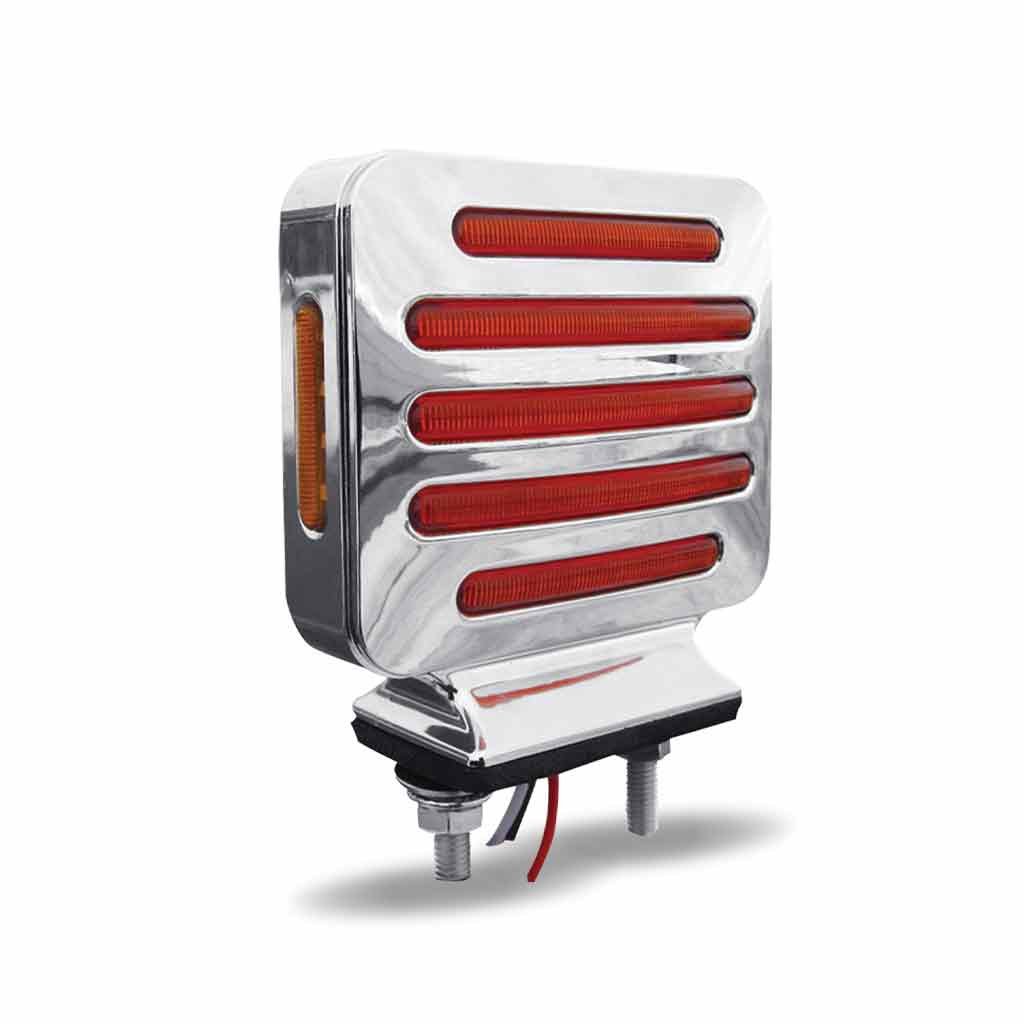TLED-FS_ANGLE_OFF Amber/Red Turn & Marker Double Face Square Flatline LED Light - 80 Diodes - Image 2