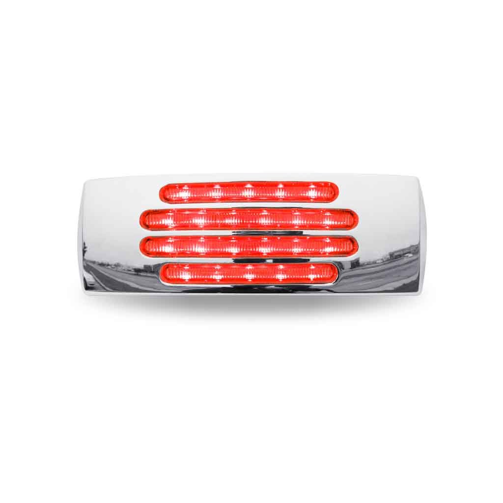 2" x 6" Clear Red Marker LED Trailer Light - 22 Diodes-TLED-FTCR