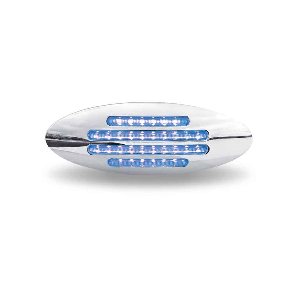 TLED-FX103_FRONT_FUNC2 Amber Marker to Blue Auxiliary Generation 4 Flatline LED Light - 28 Diodes - Image 3