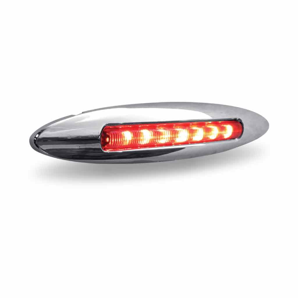 TLED-FX76_ANGLE_FUNC1 6" Red Marker to White Auxiliary Slim Flatline LED Light - 9 Diodes - Image 6