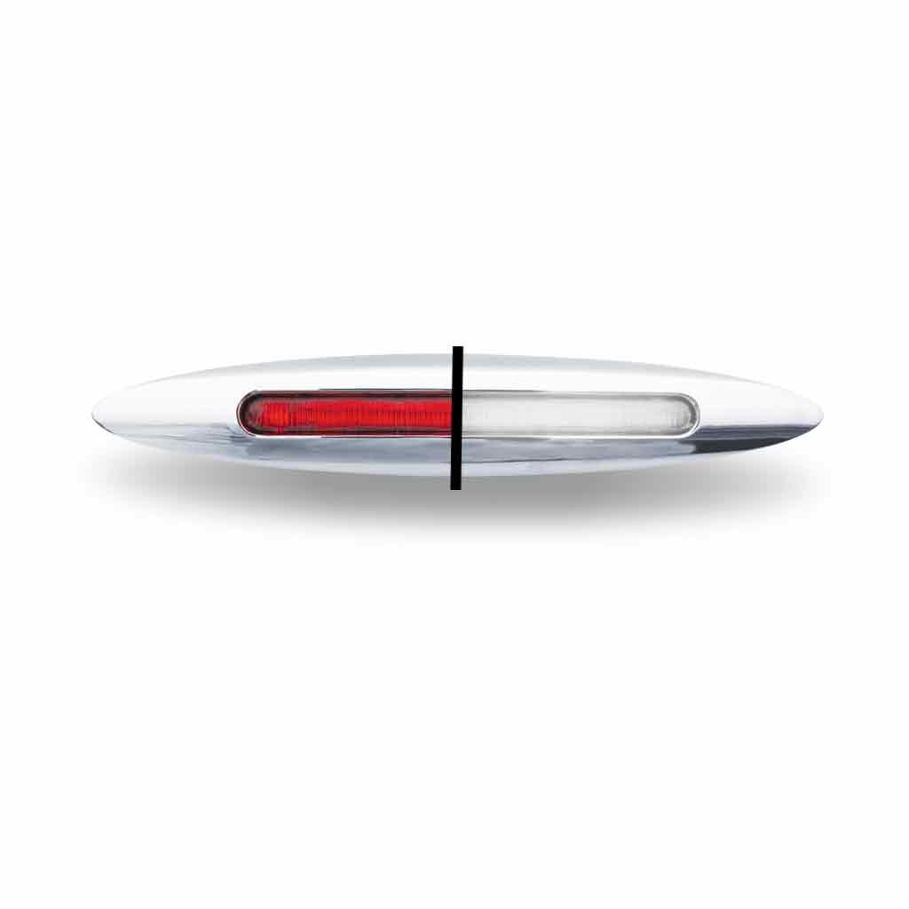 6" Red Marker to White Auxiliary Slim Flatline LED Light - 9 Diodes-TLED-FX76