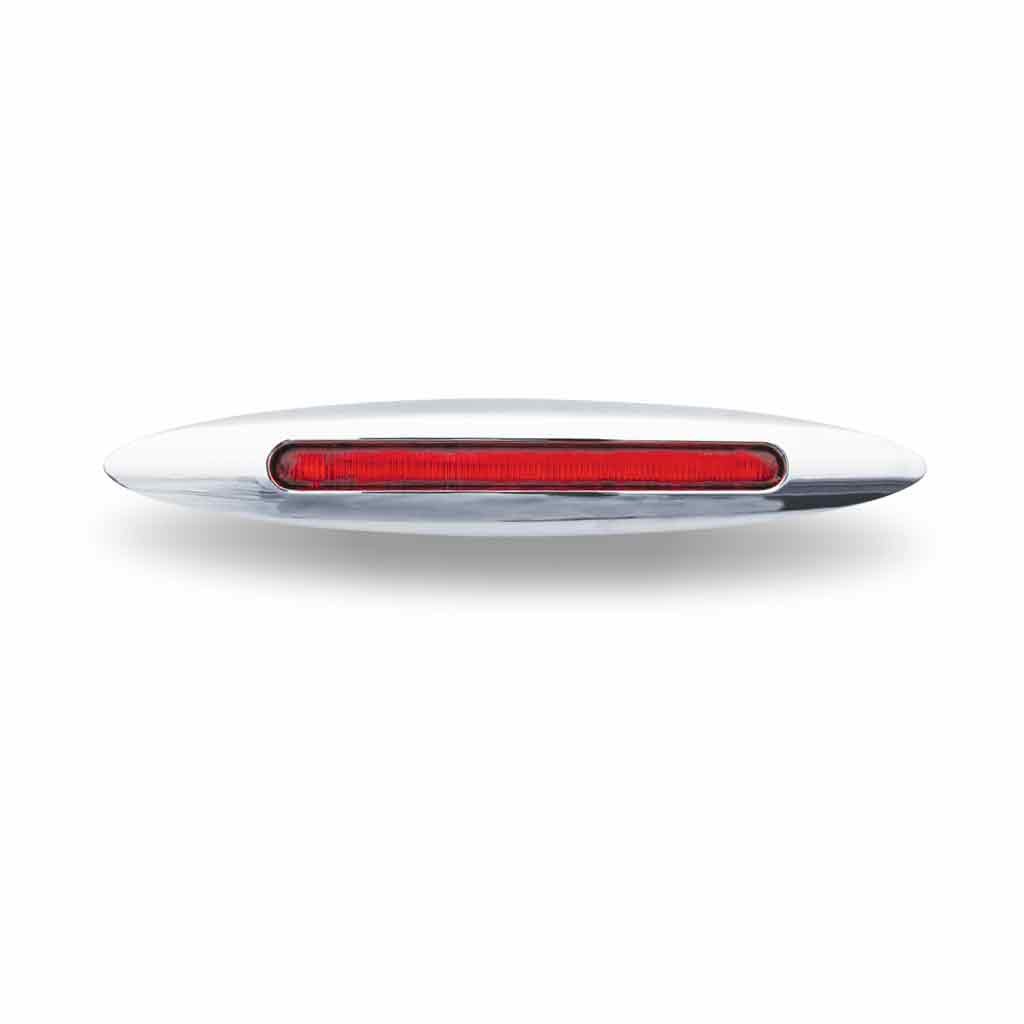 TLED-FX76_FRONT_FUNC1 6" Red Marker to White Auxiliary Slim Flatline LED Light - 9 Diodes - Image 3