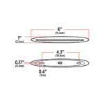 6" Red Marker to White Auxiliary Slim Flatline LED Light - 9 Diodes - Image 9