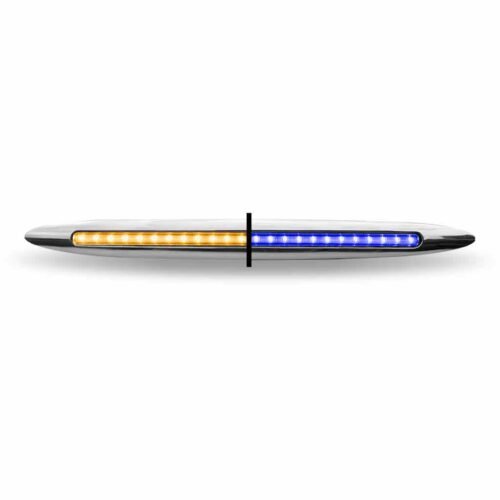17" Amber Marker to Blue Auxiliary Slim Flatline LED Light - 24 Diodes-TLED-FX79