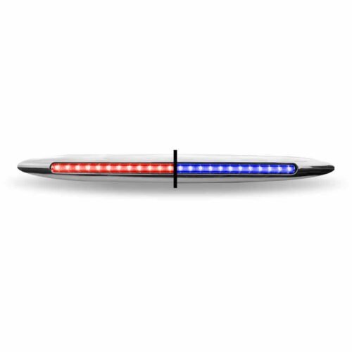 17" Red Marker to Blue Auxiliary Slim Flatline LED Light - 24 Diodes-TLED-FX82