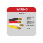 17" Red Marker to Blue Auxiliary Slim Flatline LED Light - 24 Diodes - Image 7
