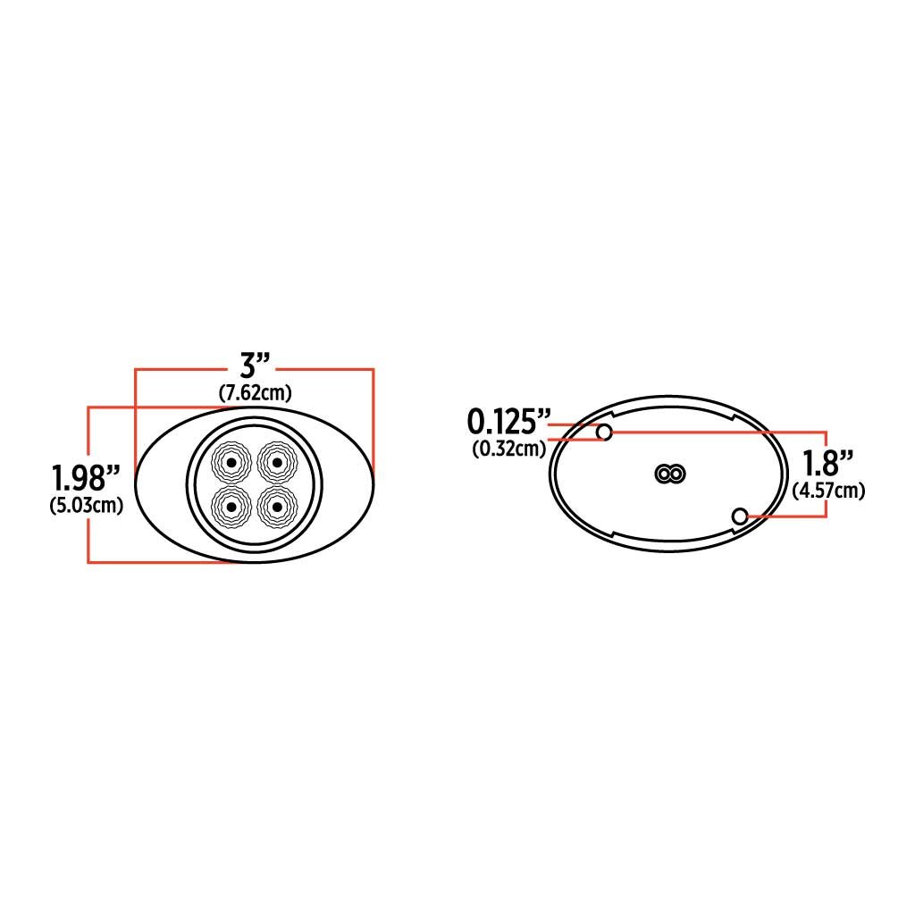 TLED-G2XAB_TECH Amber Marker to Blue Auxiliary Generation 2 LED Light - 4 Diodes - Image 6