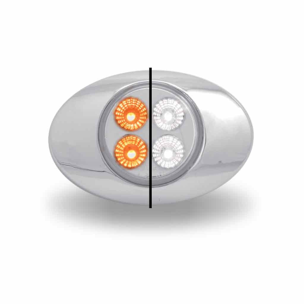 Amber Marker to White Auxiliary Generation 2 LED Light - 4 Diodes-TLED-G2XAW