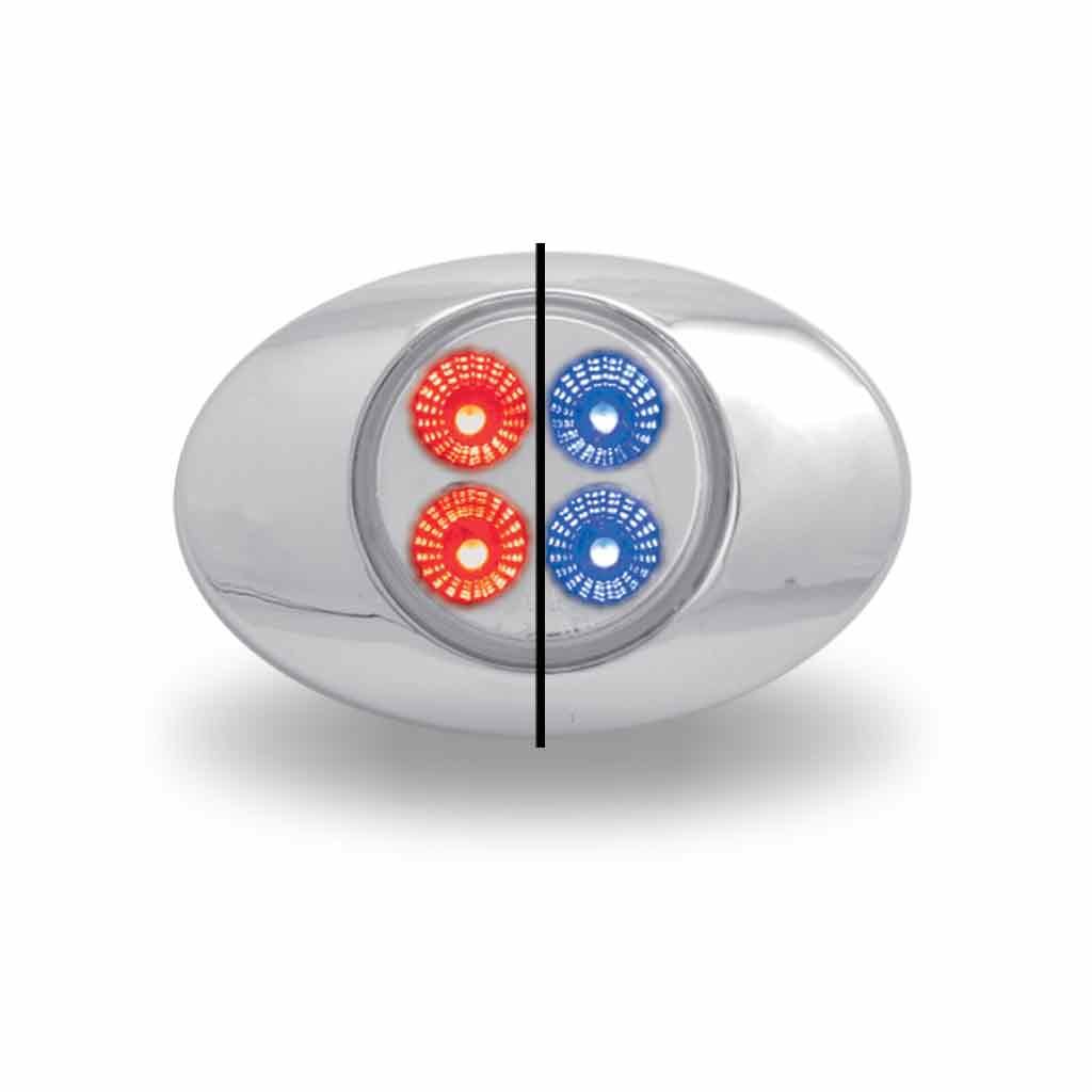 Red Marker to Blue Auxiliary Generation 2 LED Light - 4 Diodes-TLED-G2XRB Red Marker to Blue Auxiliary Generation 2 LED Light - 4 Diodes-TLED-G2XRB