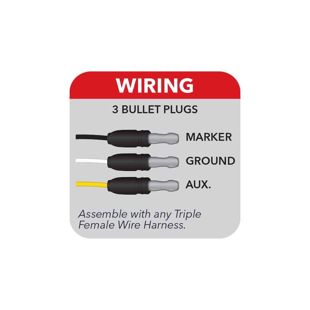 TLED-G4XAPINK_WIRING Amber Marker to Pink Auxiliary Generation 4 LED Light - 10 Diodes - Image 6