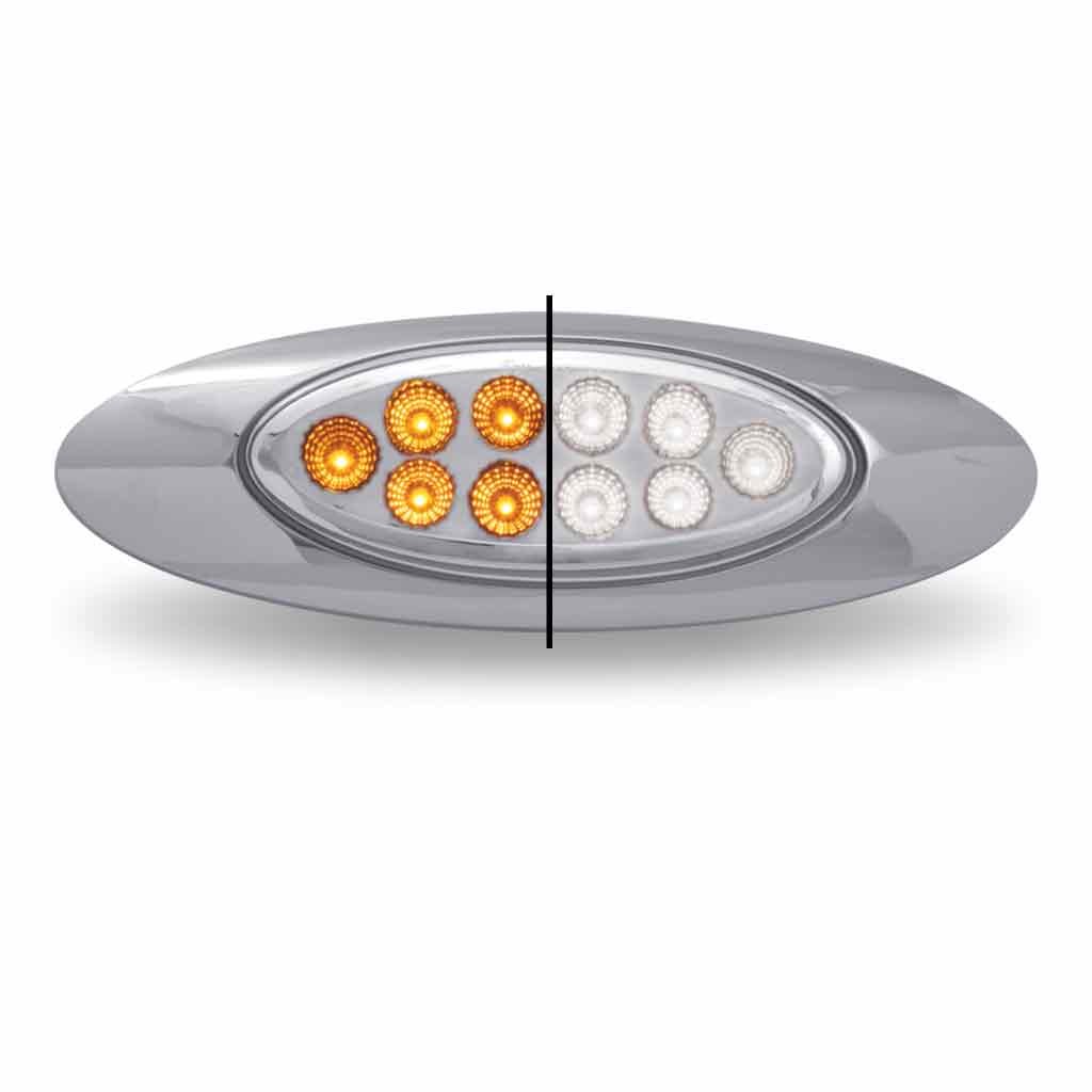 Amber Marker to White Auxiliary Generation 4 LED Light - 10 Diodes-TLED-G4XAW