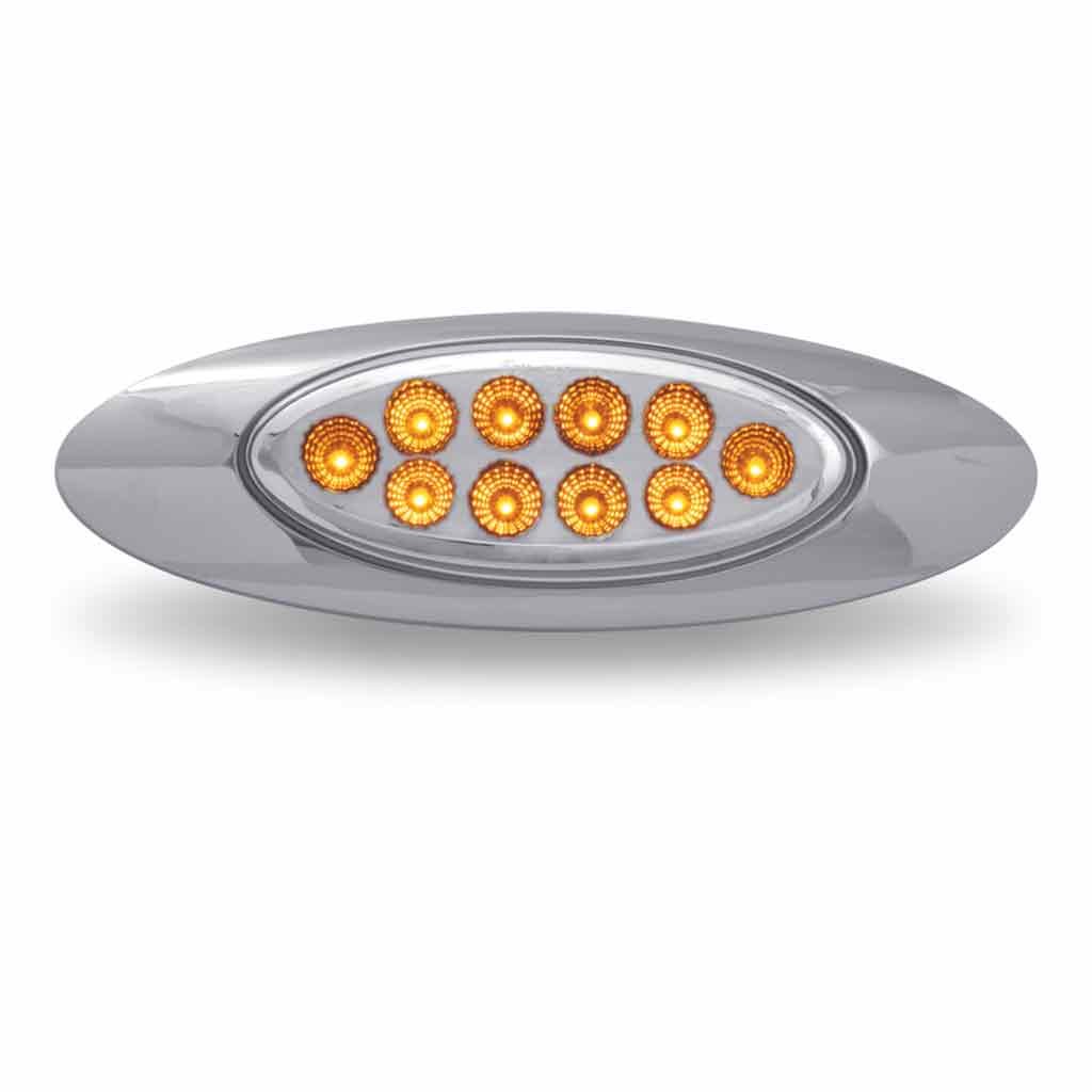 TLED-G4XCA_FRONT_ON Clear Amber Marker Generation 4 LED Light - 10 Diodes - Image 2