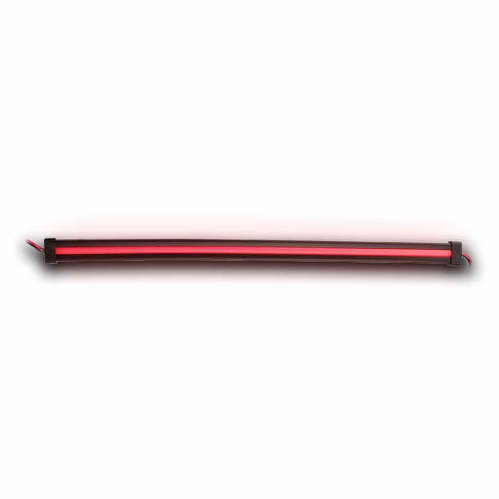 TLED-GL12CR_FRONT_ON 12" Clear Red Auxiliary Center Glow Strip LED Light - 60 Diodes - Image 2