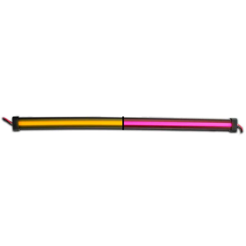 12" Clear Amber to Pink Auxiliary Center Glow Strip LED Light - 60 Diodes-TLED-GL12CXAPK