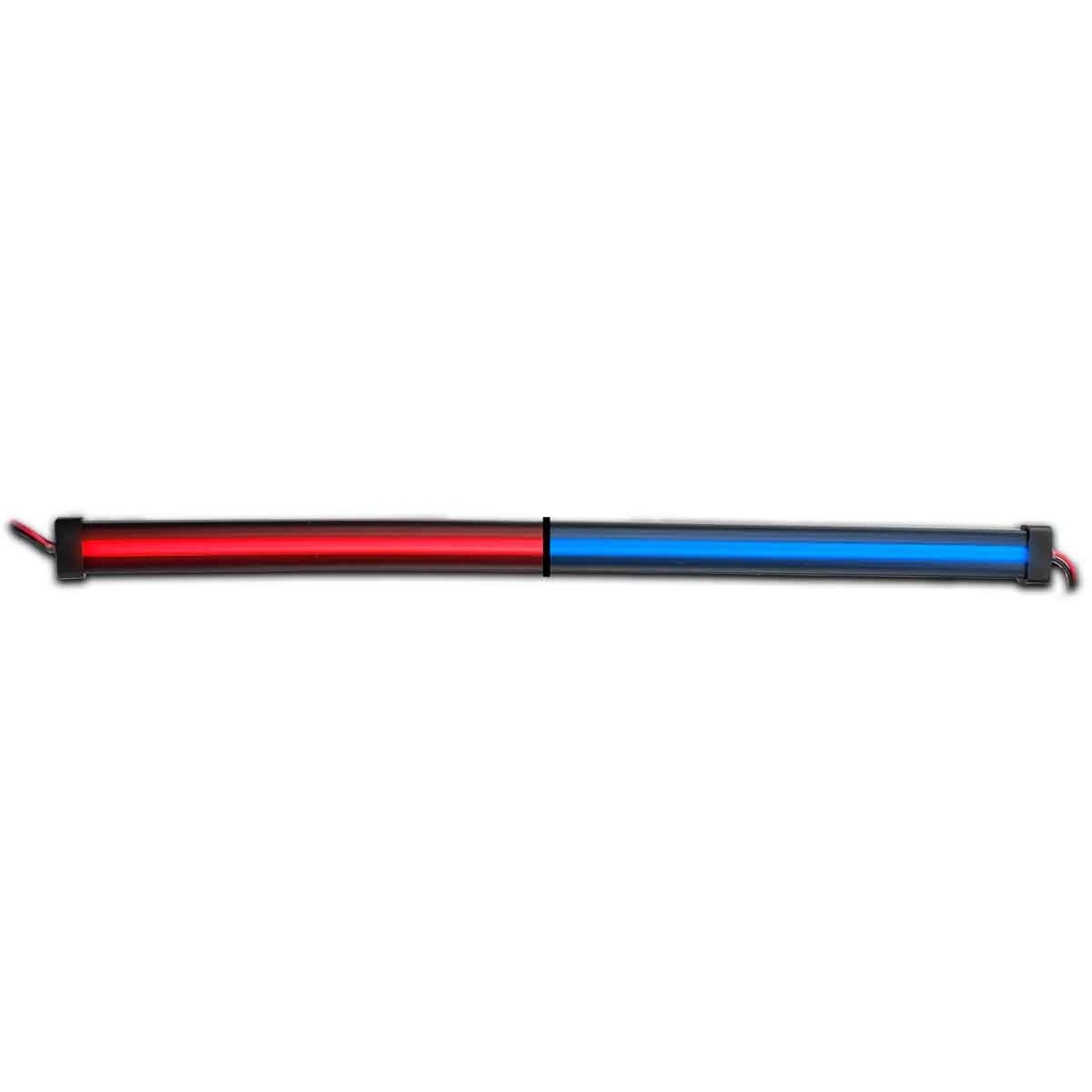 12" Clear Red to Blue Auxiliary Center Glow Strip LED Light - 60 Diodes-TLED-GL12CXRB