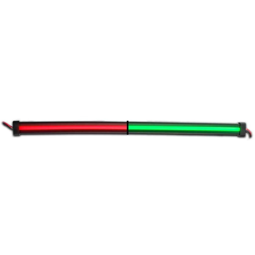 12" Clear Red to Green Auxiliary Center Glow Strip LED Light - 60 Diodes-TLED-GL12CXRG