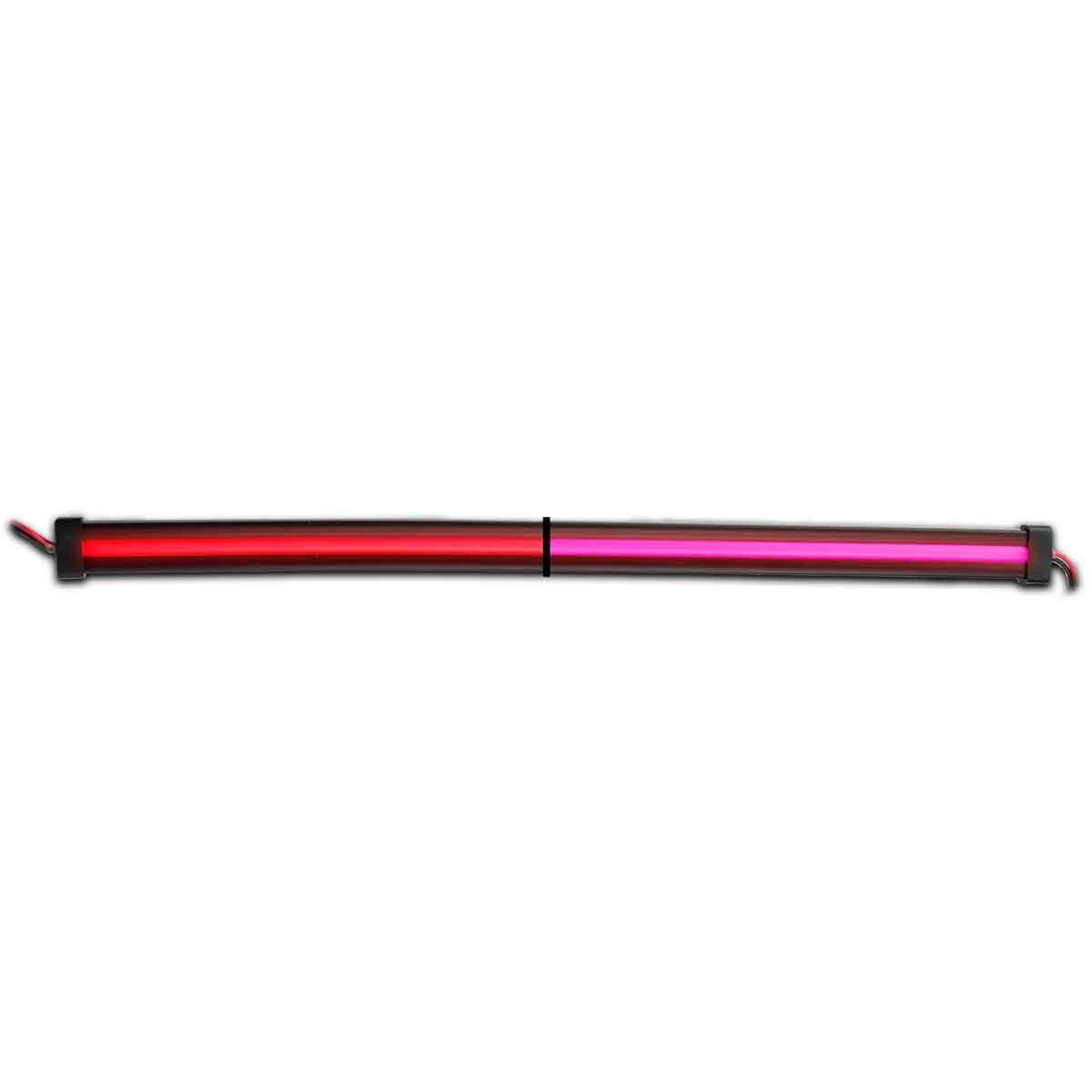 12" Clear Red to Pink Auxiliary Center Glow Strip LED Light - 60 Diodes-TLED-GL12CXRPK