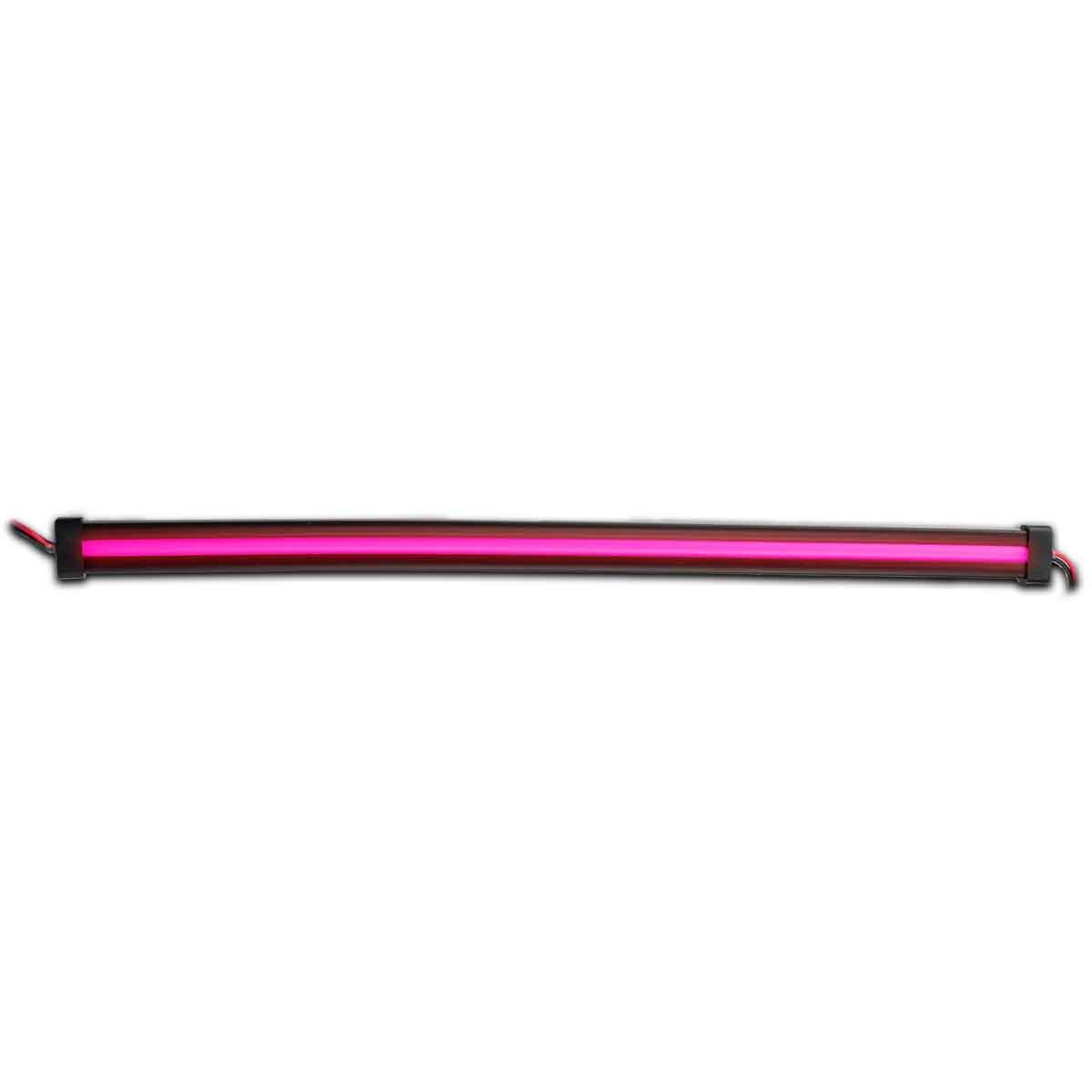 TLED-GL12CXRPK_FRONT_FUNC2 12" Clear Red to Pink Auxiliary Center Glow Strip LED Light - 60 Diodes - Image 2