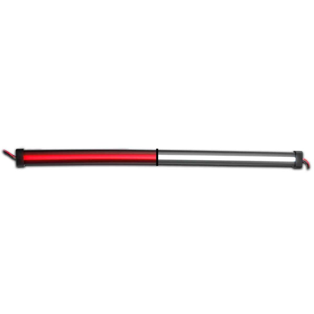 12" Clear Red to White Auxiliary Center Glow Strip LED Light - 60 Diodes-TLED-GL12CXRW