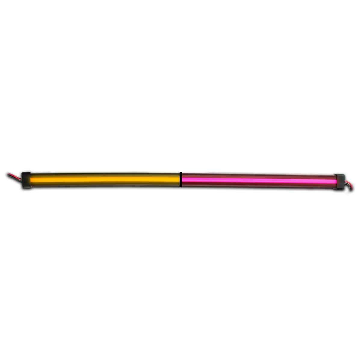 24" Clear Amber to Pink Auxiliary Center Glow Strip LED Light - 120 Diodes-TLED-GL24CXAPK