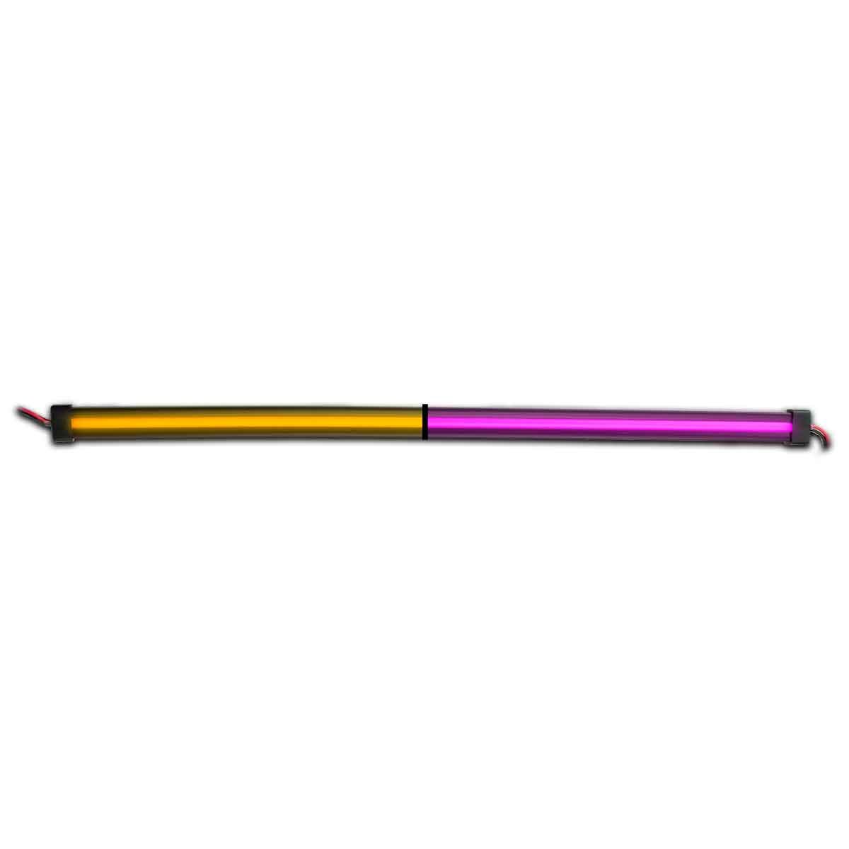 24" Clear Amber to Purple Auxiliary Center Glow Strip LED Light - 120 Diodes-TLED-GL24CXAP