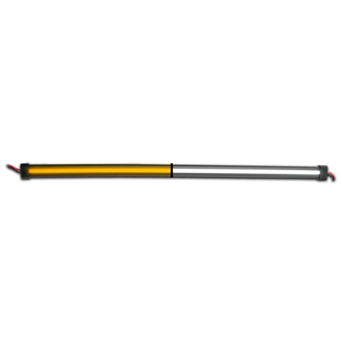 24" Clear Amber to White Auxiliary Center Glow Strip LED Light - 120 Diodes-TLED-GL24CXAW