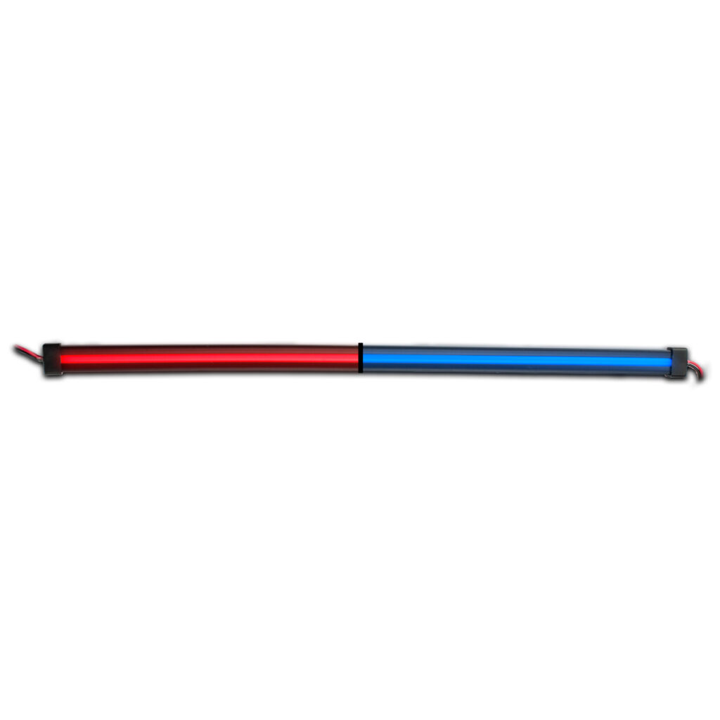 24" Clear Red to Blue Auxiliary Center Glow Strip LED Light - 120 Diodes-TLED-GL24CXRB