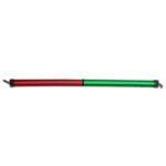 24" Clear Red to Green Auxiliary Center Glow Strip LED Light - 120 Diodes-TLED-GL24CXRG
