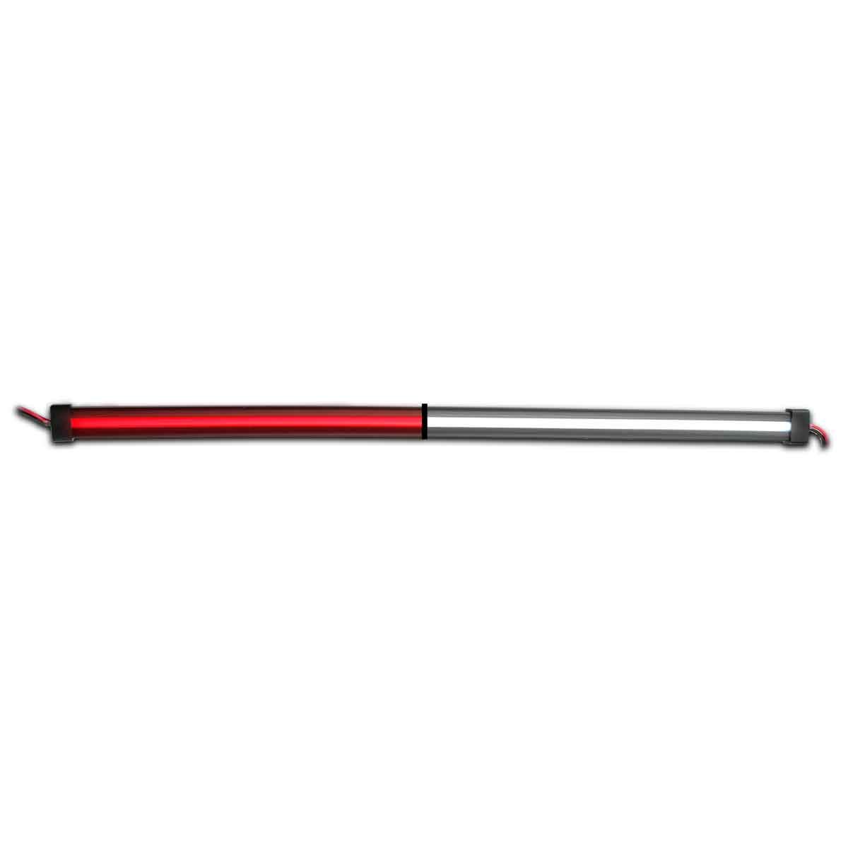 24" Clear Red to White Auxiliary Center Glow Strip LED Light - 120 Diodes-TLED-GL24CXRW