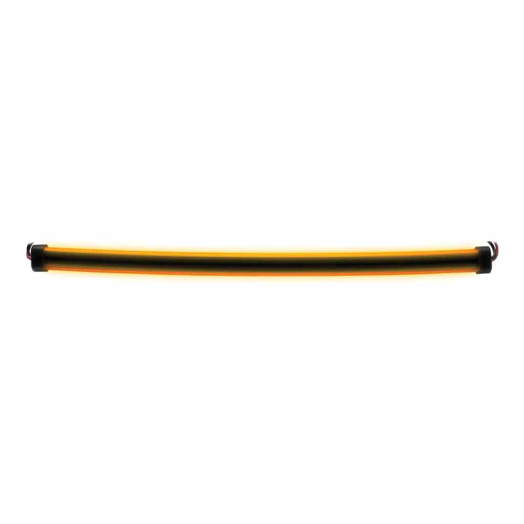 TLED-GL24SA_FRONT_ON 24" Clear Amber Auxiliary Side Glow Strip LED Light - 120 Diodes - Image 2