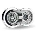 "Retro Series" LED Projector Headlight Assembly with Glow Position & Marker LED Accents - Chrome (Driver Side) - Image 5