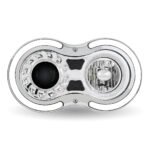 "Retro Series" LED Projector Headlight Assembly with Glow Position & Marker LED Accents - Chrome (Driver Side) - Image 2