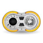 "Retro Series" LED Projector Headlight Assembly with Glow Position & Marker LED Accents - Chrome (Driver Side) - Image 3