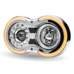 "Retro Series" LED Projector Headlight Assembly with Glow Position & Marker LED Accents - Chrome (Passenger Side) - Image 6