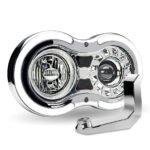 "Retro Series" LED Projector Headlight Assembly with Glow Position & Marker LED Accents & Mounting Bracket - Chrome (Driver Side) - Image 5