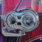 "Retro Series" LED Projector Headlight Assembly with Glow Position & Marker LED Accents & Mounting Bracket - Chrome (Driver Side) - Image 7