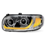 Peterbilt 389/388/367/567 LED Projector Headlight Assembly - Chrome (Driver Side) - Image 2