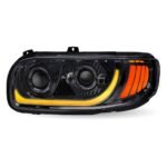 Peterbilt 389/388/367/567 LED Projector Headlight Assembly - Black (Driver Side) - Image 2