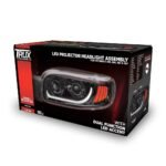 Peterbilt 389/388/367/567 LED Projector Headlight Assembly - Black (Driver Side) - Image 5