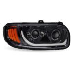 Peterbilt 389/388/367/567 LED Projector Headlight Assembly - Black (Passenger Side) - Image 3