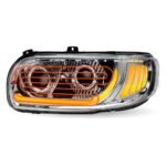 Peterbilt 389/388/367/567 Heated LED Projector Headlight Assembly - Chrome (Driver Side) - Image 3
