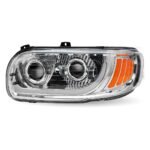 Peterbilt 389/388/367/567 Heated LED Projector Headlight Assembly - Chrome (Driver Side) - Image 6