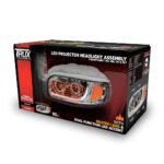 Peterbilt 389/388/367/567 Heated LED Projector Headlight Assembly - Chrome (Driver Side) - Image 9