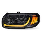Peterbilt 389/388/367/567 Heated LED Projector Headlight Assembly - Black (Driver Side) - Image 4