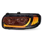 Peterbilt 389/388/367/567 Heated LED Projector Headlight Assembly - Black (Driver Side) - Image 3